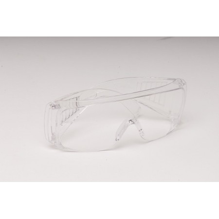 Transparente schutzbrille mit bügeln