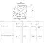 Réhausse de WC Anteamed 14 cm avec butées et couvercle amovible