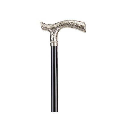 "leonardo" wooden stick - engraved metal t-handle