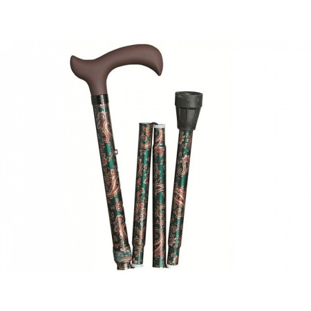 Aluminium folding stick - cashmere pattern