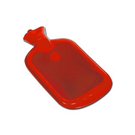 Double-bladed hot water bottle - red