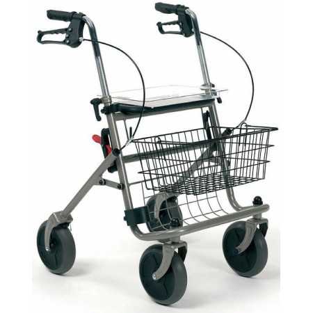 Rollator with Vermeiren 286E Stick Holder