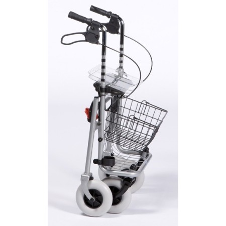 Rollator with vermeiren 286e stick holder