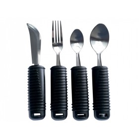 Kit de cubiertos (tenedor, cuchillo, cuchara pequeña y grande) - pack 4 uds.