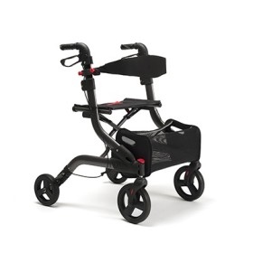 Rollator with Pole Holder and Vermeiren Four Light back support