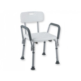 Shower chair with backrest and armrests - load capacity 100 kg