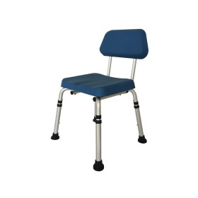 Silla de ducha con respaldo y asiento de pu - capacidad de carga 136 kg