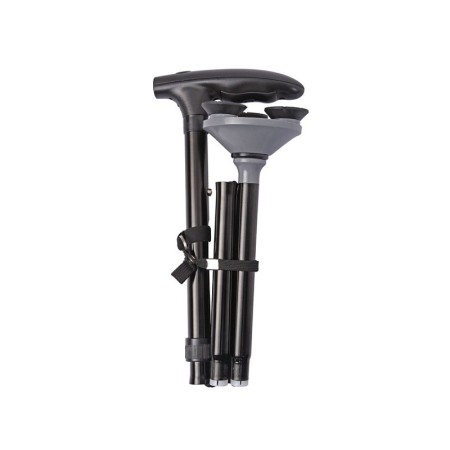 Bâton avec ventouses et lumière led - noir