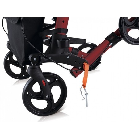 Kompakt rollator – hopfällbar – röd