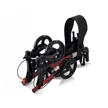 Compacte rollator - opvouwbaar - rood