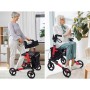 Compact walker - foldable - red