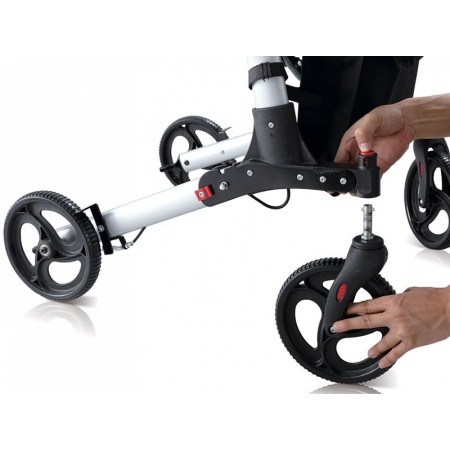 Stilfuld rollator - foldbar - sølv