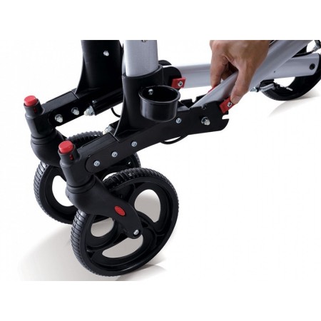Stilfuld rollator - foldbar - sølv