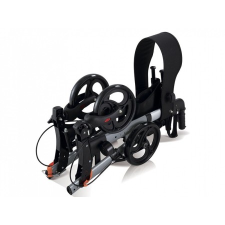 Snygg rollator - hopfällbar - silver