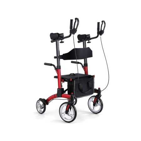 Voll verstellbarer Stehrollator – Aluminium – Rot