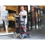 Fully adjustable standing walker - aluminum - red