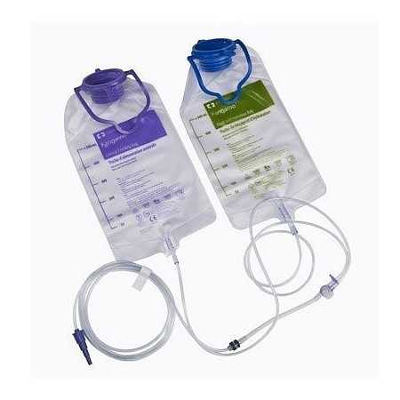 Infusion set with integrated double bag of 1,000 ml for nutrient and washing solution - 30 pieces for Kangaroo