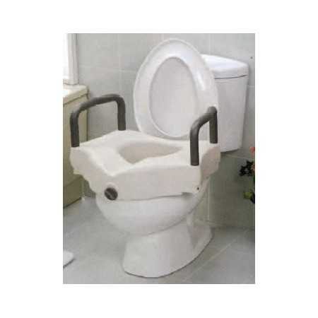 Mediland 11.4 cm raised toilet with fixing device and fixed armrests