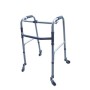 Folding walker, adjustable in height with 4 swivel wheels