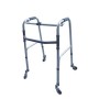 Folding walker, adjustable in height with 4 swivel wheels