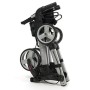 Rollator with stick holder and back support Vermeiren Quadri Light