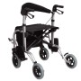 Aluminium rollator met dubbele functie