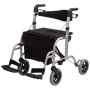 Aluminium rollator met dubbele functie