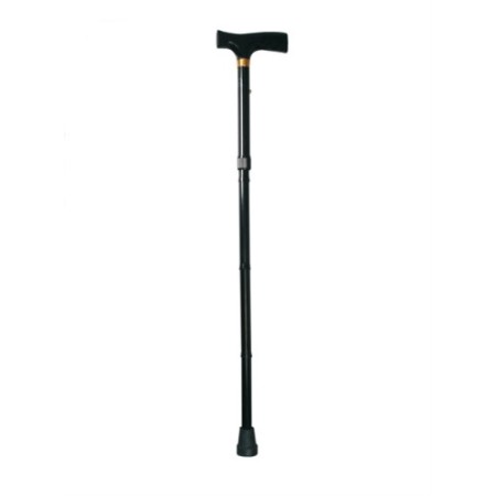 Anodized Aluminum Stick With Non-Slip Tips - Black Color - Foldable And Height Adjustable