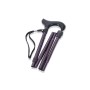 Anodized Aluminum Stick With Non-Slip Tips - Foldable And Height Adjustable - T-Handle - Women