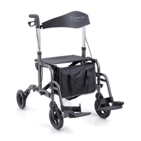 Foldable Painted Aluminum Rollator - 4 Wheels - Double Function - Gaya 2.0