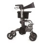 Folding rollator in painted aluminum - 4 wheels - dual function - gaya 2.0