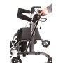 Rollator pliabil din aluminiu vopsit - 4 roți - funcție dublă - gaya 2.0