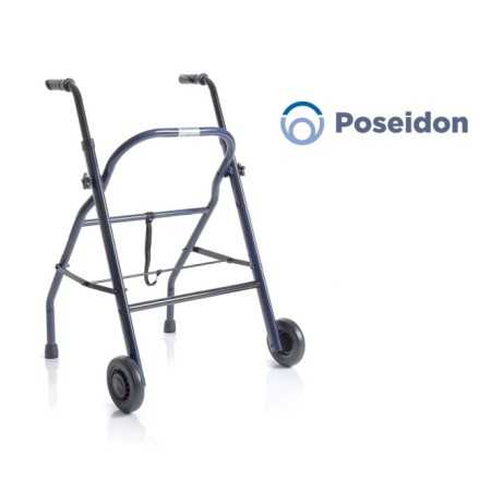 Foldable Painted Steel Rollator - 2 Wheels - Poseidon