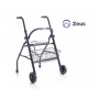 Zložljiv rolator iz lakiranega jekla - 2 kolesi - s sedežem in košaro - Zeus