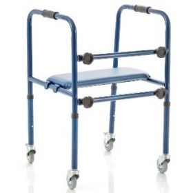 Foldbar rollator med 4 drejelige hjul - kan skilles ad