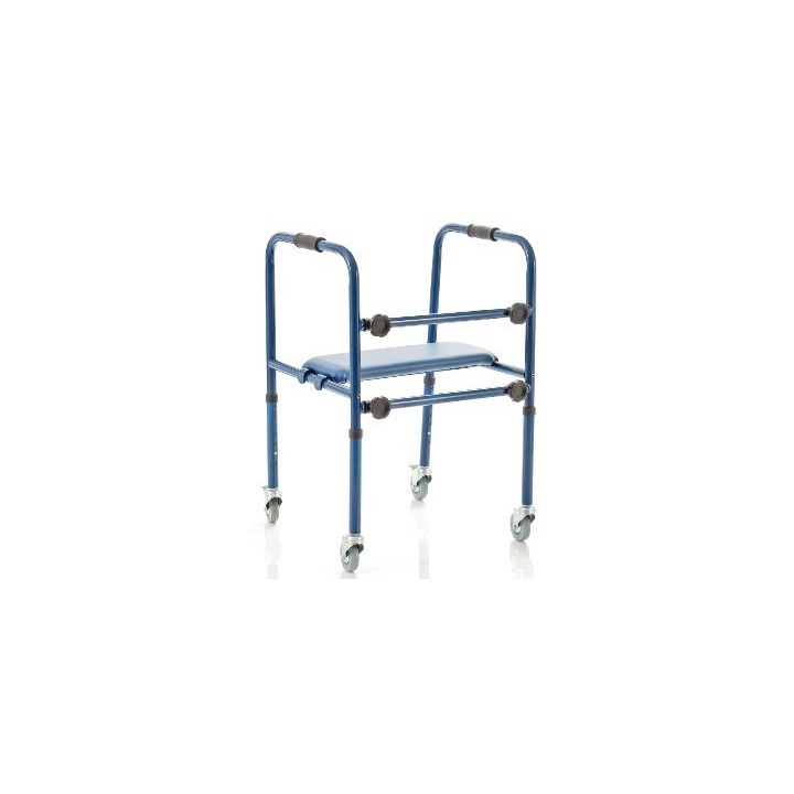 Hopfällbar rollator med 4 svängbara hjul - kan demonteras