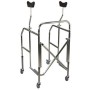 Height-adjustable folding axillary walker