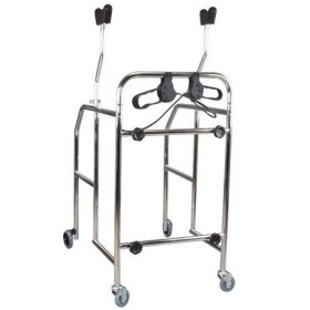 Detachable underarm walker with brakes