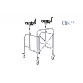 Foldbar antibrachial rollator i malet stål – Kompakt størrelse – Click Mini Series