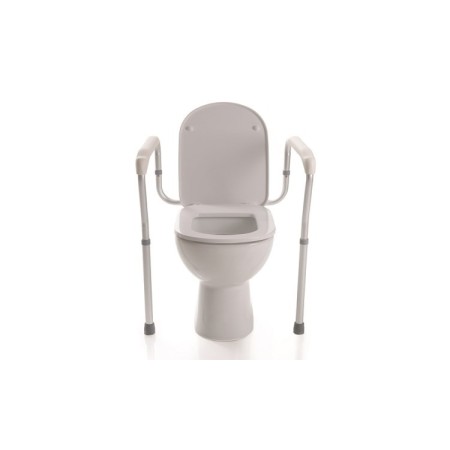 Højdejusterbar toiletstativ i anodiseret aluminium