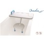 Bathtub seat with movable backrest