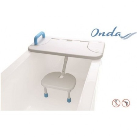 Sedile per vasca da bagno con schienale mobile