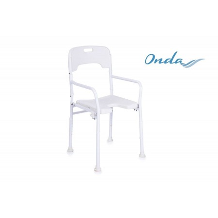 Shower chair with backrest - foldable