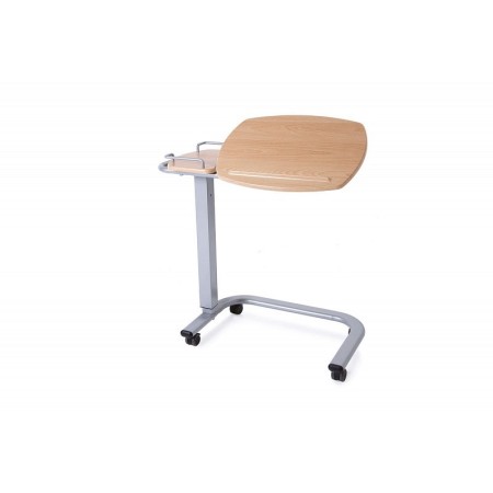 Tavolino da letto su ruote regolabile in altezza - 2 piani