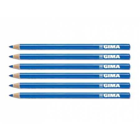 Crayon dermatologique Gima - bleu - pack. 6 pièces.