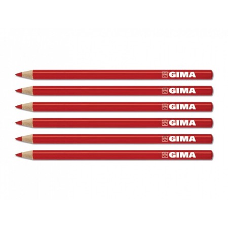 Gima dermatologisk penna - röd - 6-pack.