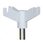 Lámpara de pie de acero inoxidable para hipodermoclisis con 2 o 4 ganchos con base de plástico