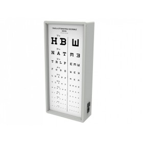 Blandad decimal lysande optotyp - 3 meter