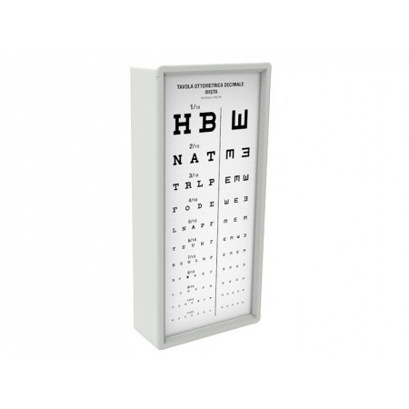 Optotipo luminoso decimal misto - 3 metros