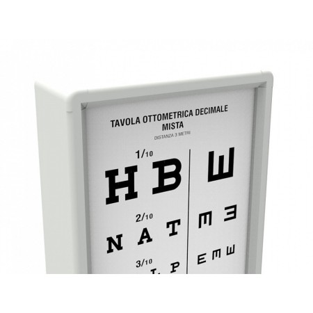 Blandet decimal lysende optotype - 3 meter